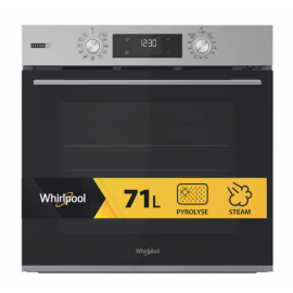 WHIRLPOOL OMSK58RU1SX Εντοιχιζόμενος Φούρνος 71lt με Πυρόλυση 59.5cm
